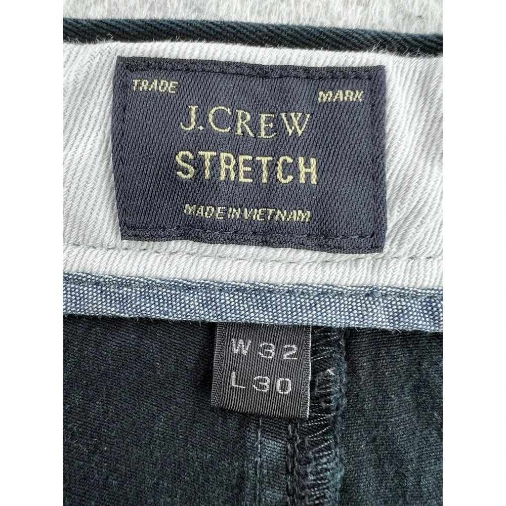 J.Crew 770 Stretch Pants Mens 32x30 Black Regular Fit Denim Chino Casual